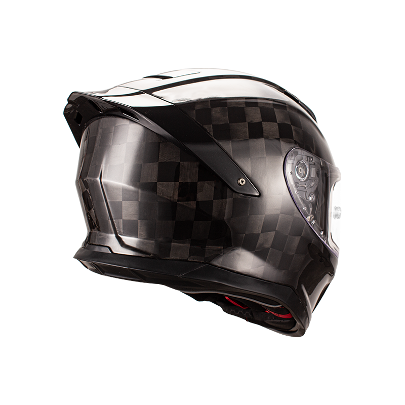 Casco da motociclista integrale in fibra di carbonio 