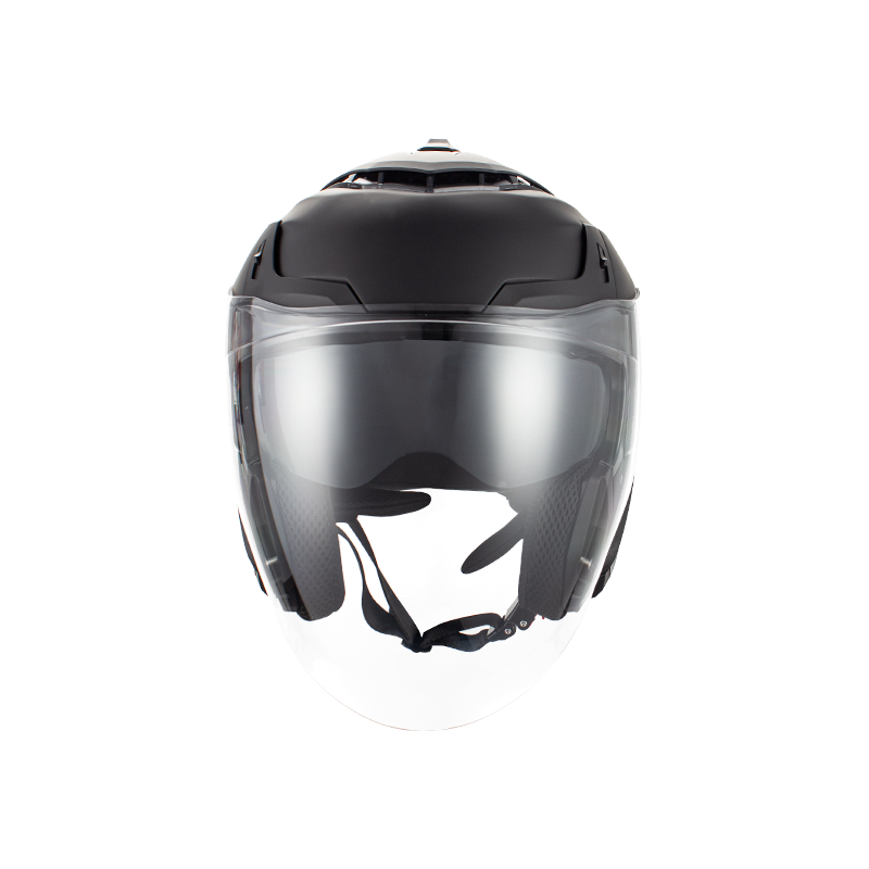 Casco da moto Carbon Open Face con doppie visiere