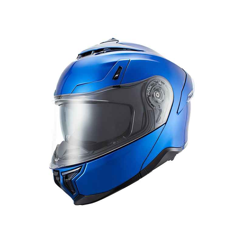 Casco da moto ribaltabile con doppie visiere Bluetooth