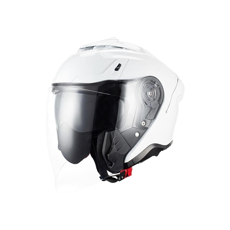 Casco da moto Carbon Open Face con doppie visiere
