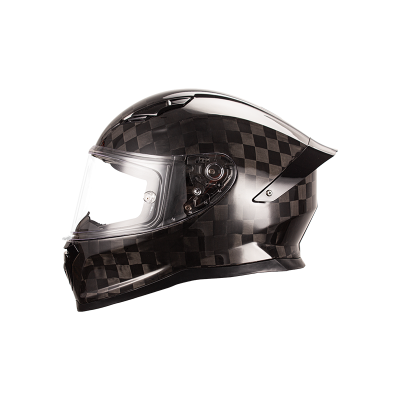 Casco da motociclista integrale in fibra di carbonio 