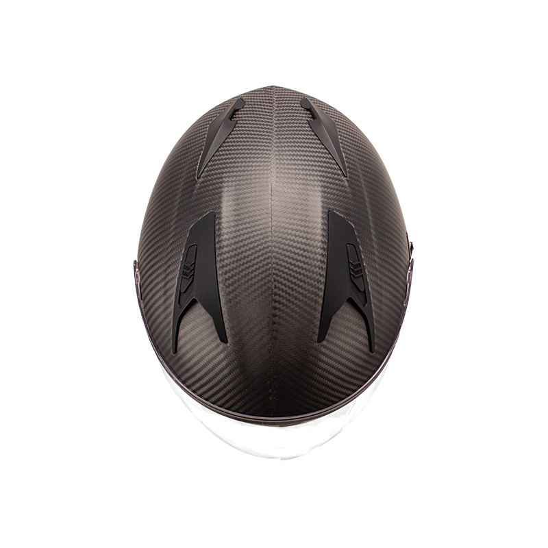 Casco da moto a faccia aperta in fibra di carbonio 
