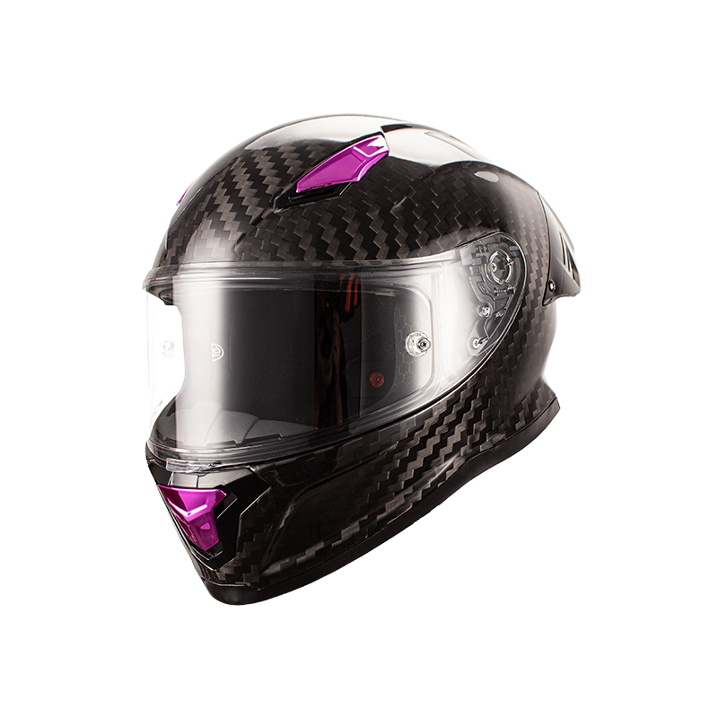 Casco da motociclista integrale in fibra di carbonio 