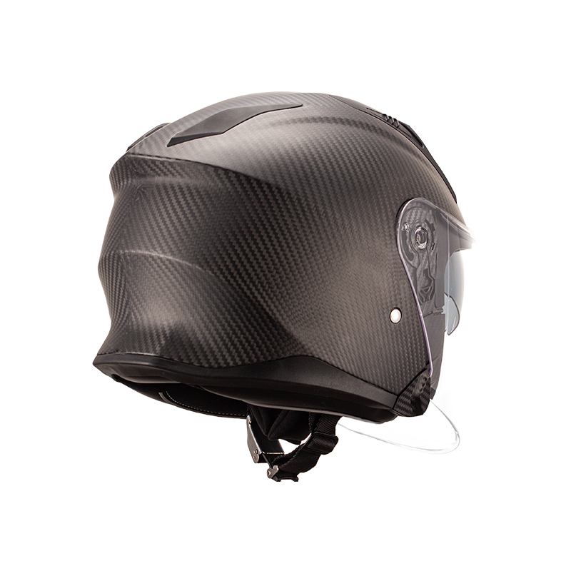 Casco da moto a faccia aperta in fibra di carbonio 