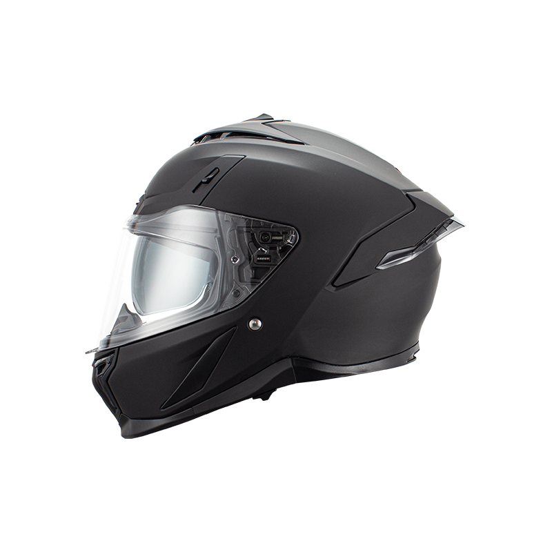 Casco da motociclista integrale in carbonio con doppie visiere