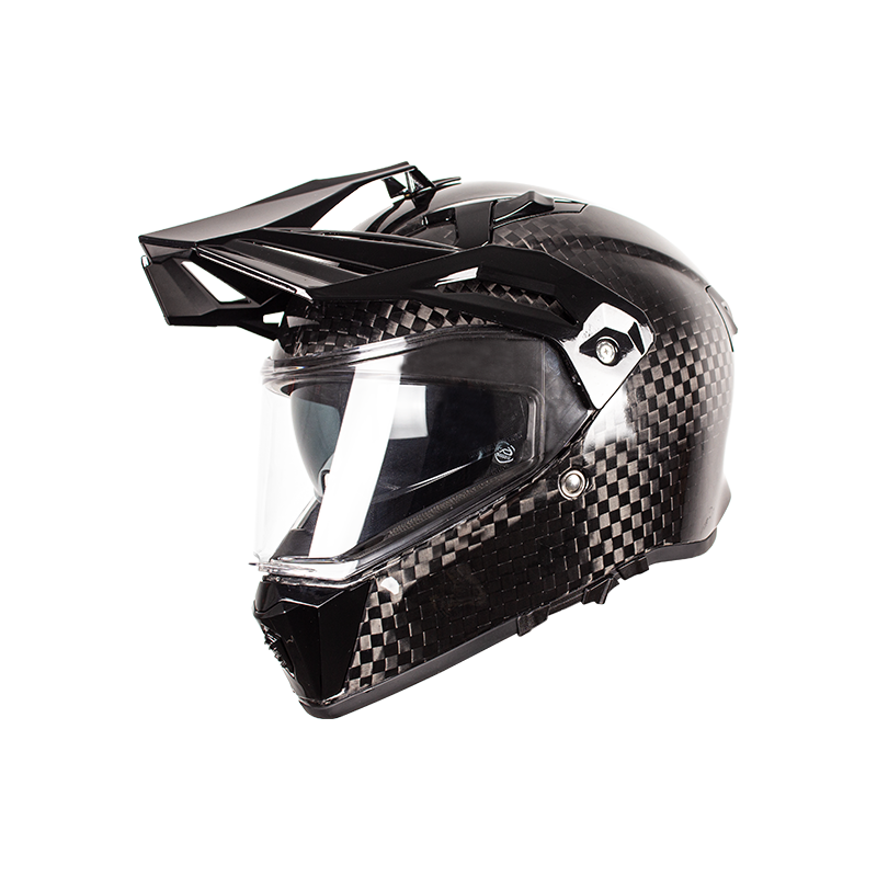Casco da moto fuoristrada Adventure in fibra di carbonio