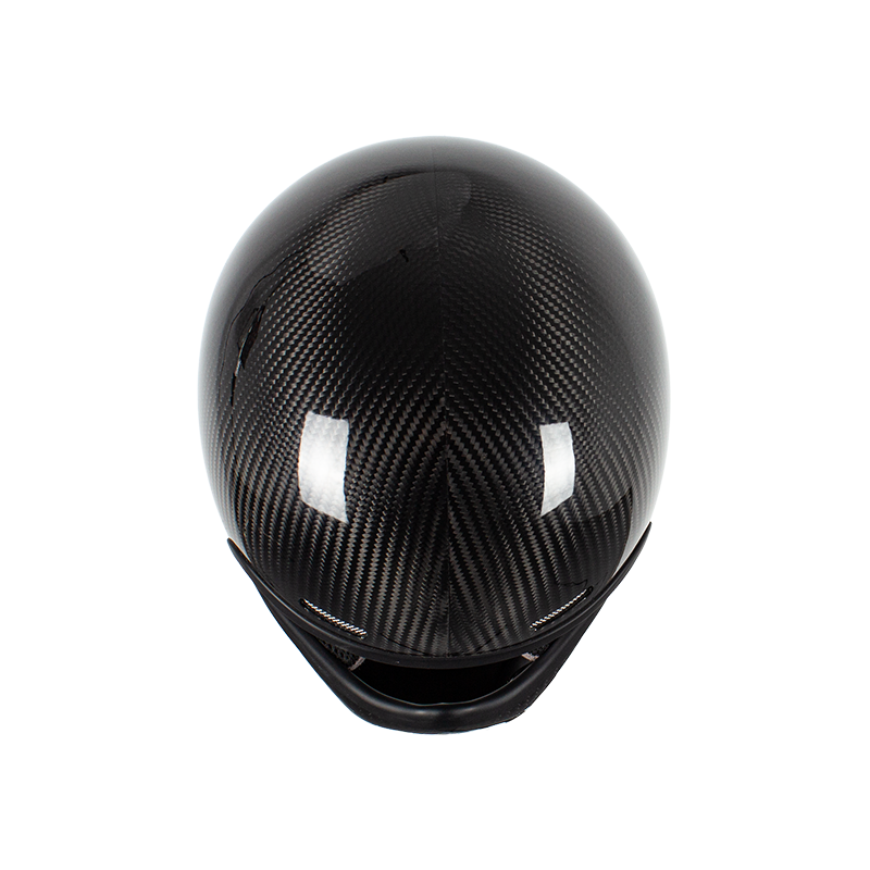 Casco da motociclista retrò in carbonio integrale 