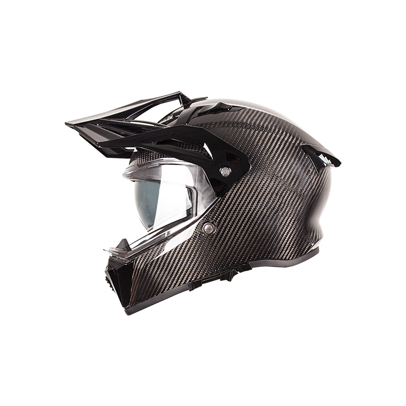 Casco da moto fuoristrada Adventure in fibra di carbonio