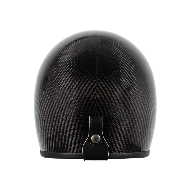Casco da motociclista retrò in carbonio integrale 