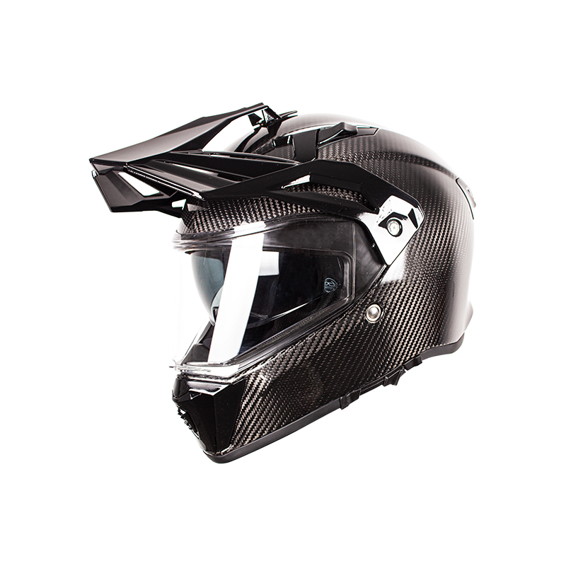 Casco da moto fuoristrada Adventure in fibra di carbonio