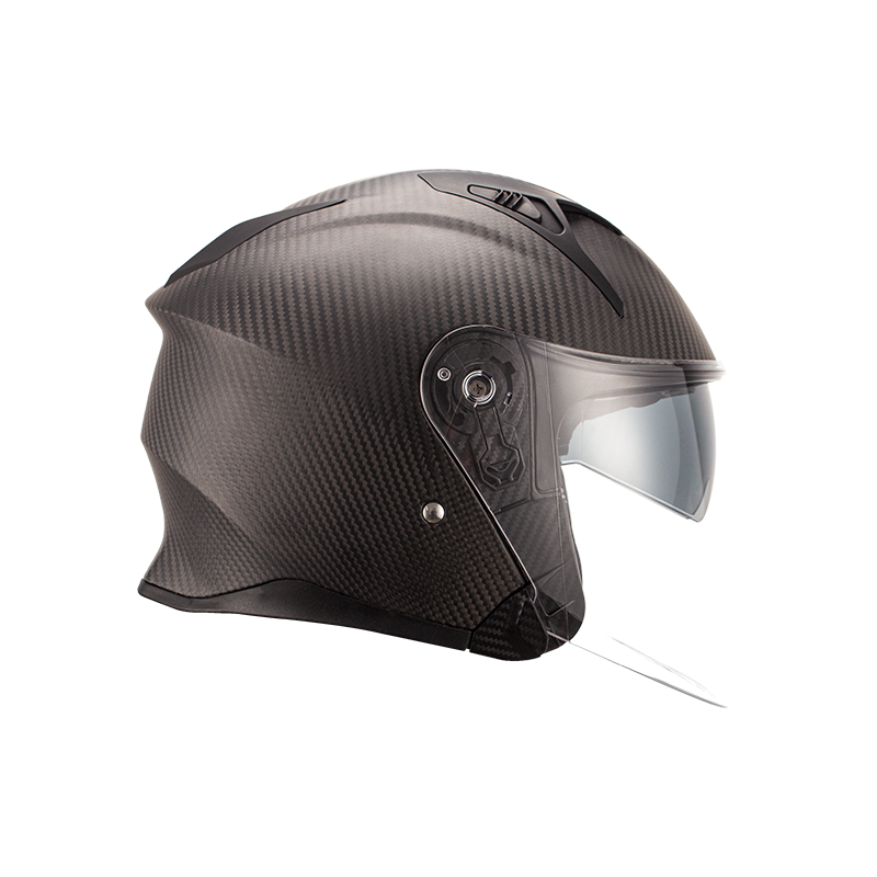 Casco da moto a faccia aperta in fibra di carbonio 