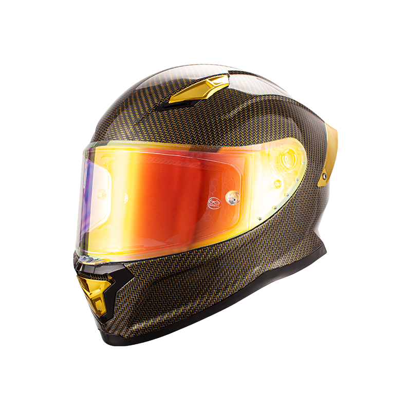 Casco da motociclista integrale in fibra di carbonio 